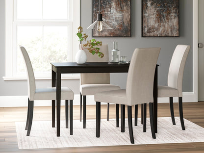 Haines Furniture Outlet - Ashley Furniture - Kimonte Dining Room - Dining Chair (Set of 2) / Ivory - D250-01X2