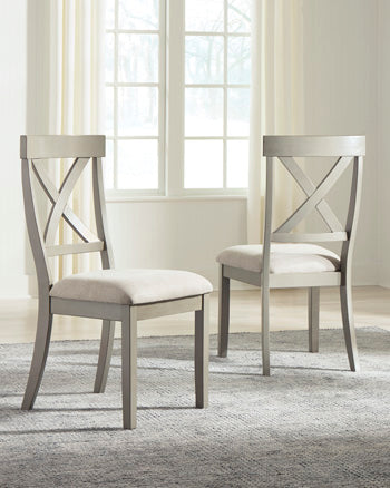 Haines Furniture Outlet - Ashley Furniture - Parellen Dining Room - Dining Chair (Set of 2) / Gray - D291-01X2