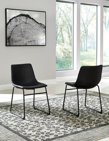 Haines Furniture Outlet - Ashley Furniture - Centiar Dining Room - Dining Chair (Set of 2) / Black - D372-06X2