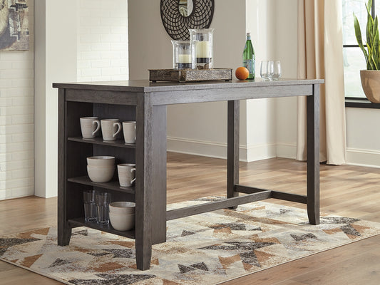 Haines Furniture Outlet - Ashley Furniture - Caitbrook Dining Room - RECT DRM Counter TBL Set(7/CN) / Gray - D388-423