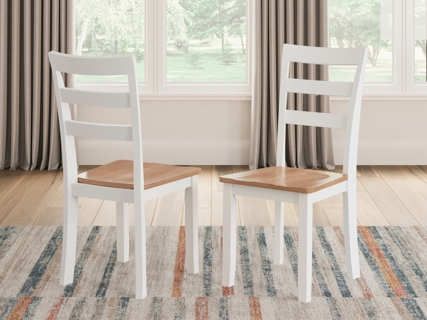 Haines Furniture Outlet - Ashley Furniture - Gesthaven Dining Room - Dining Chair (Set of 2) / Natural/White - D398-01X2