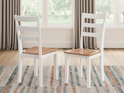 Haines Furniture Outlet - Ashley Furniture - Gesthaven Dining Room - Dining Chair (Set of 2) / Natural/White - D398-01X2