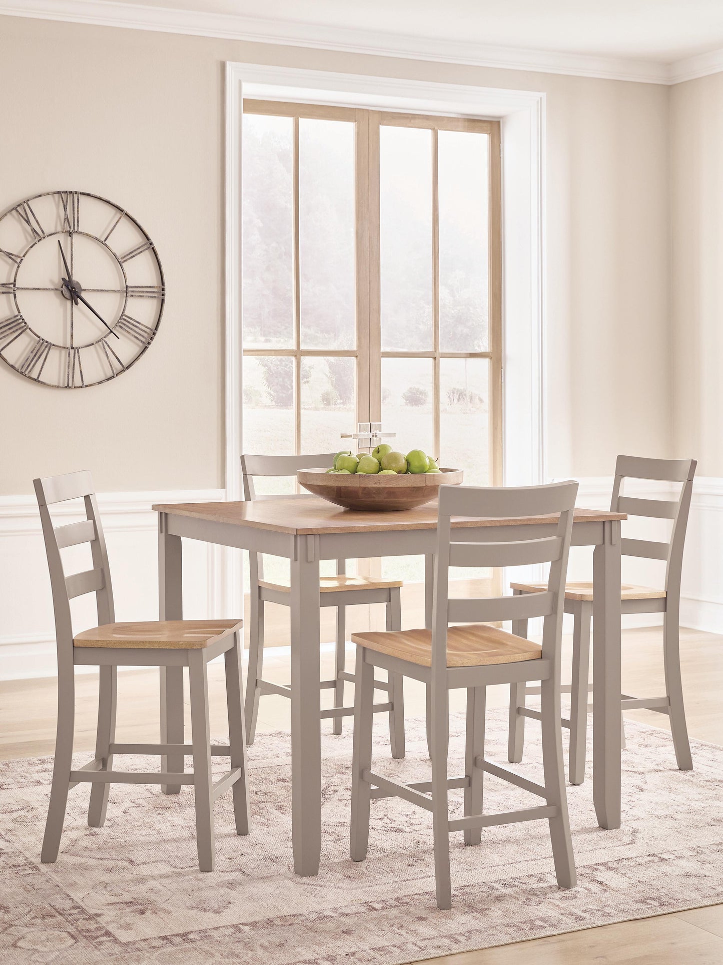 Haines Furniture Outlet - Ashley Furniture - Harperfeld Dining Room - DRM Counter Table Set (5/CN) - PCD403-223