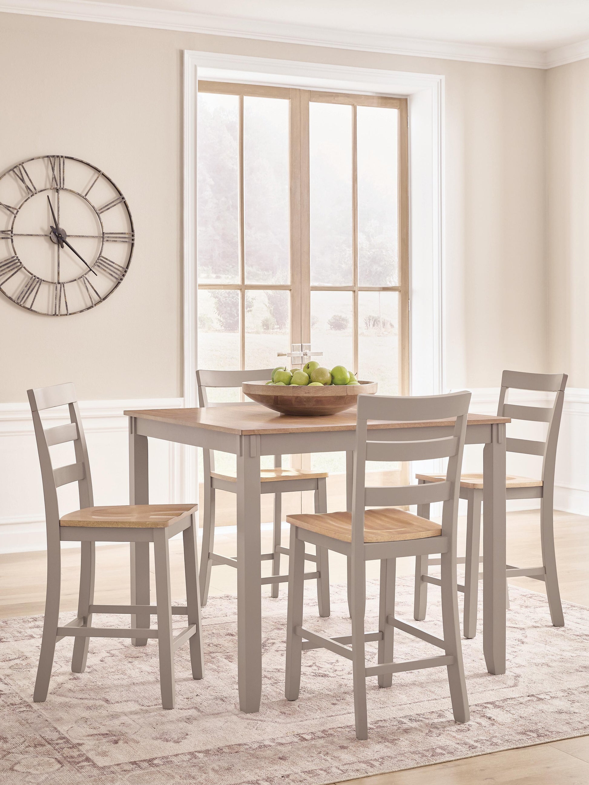 Haines Furniture Outlet - Ashley Furniture - Harperfeld Dining Room - DRM Counter Table Set (5/CN) - PCD403-223