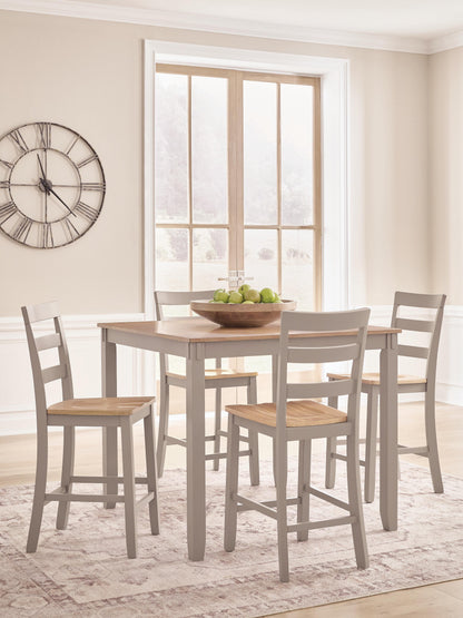 Haines Furniture Outlet - Ashley Furniture - Harperfeld Dining Room - DRM Counter Table Set (5/CN) - PCD403-223