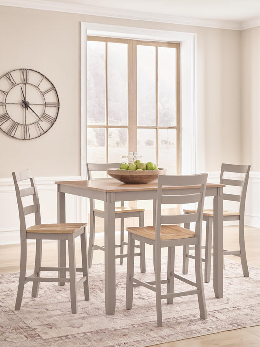 Haines Furniture Outlet - Ashley Furniture - Harperfeld Dining Room - DRM Counter Table Set (5/CN) - PCD403-223