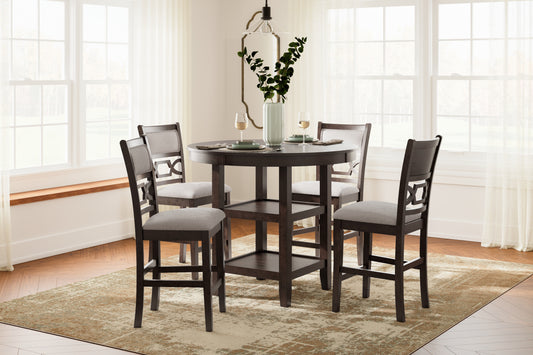 Haines Furniture Outlet - Ashley Furniture - Langwest Dining Room - Dining Room Table Set (6/CN) / Brown - D422-325