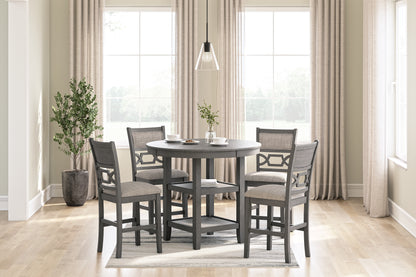 Haines Furniture Outlet - Ashley Furniture - Wrenning Dining Room - Dining Room Table Set (6/CN) / Gray - D425-325