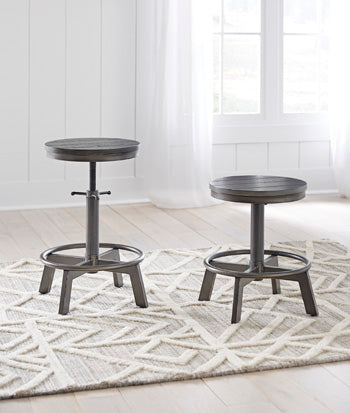 Haines Furniture Outlet - Ashley Furniture - Torjin Dining Room - Counter Height Stool (Set of 2) / Gray - D440-324X2