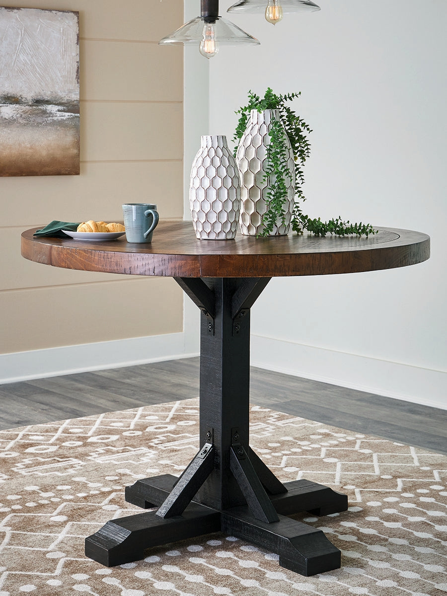 Haines Furniture Outlet - Ashley Furniture - Valebeck Dining Room - Counter Height Dining Table / Multi - D546D21