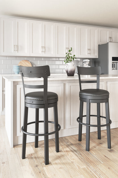 Haines Furniture Outlet - Ashley Furniture - Valebeck Dining Room - Bar Height Bar Stool (Set of 2) / Multi - D546-630X2