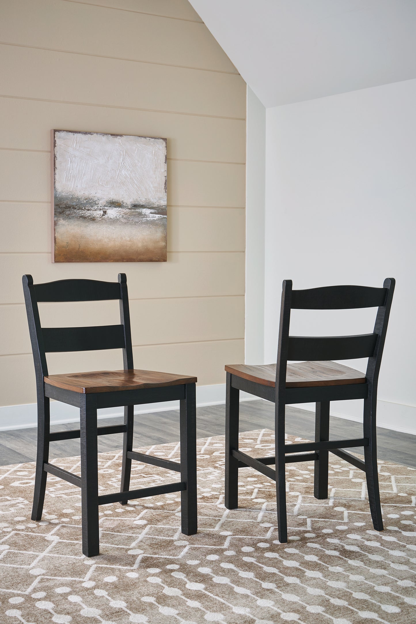 Haines Furniture Outlet - Ashley Furniture - Valebeck Dining Room - Counter Height Barstool (Set of 2) / Multi - D546-724X2