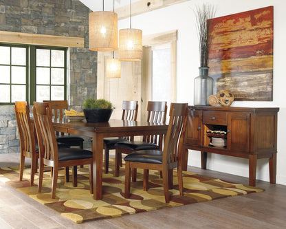 Haines Furniture Outlet - Ashley Furniture - Ralene Dining Room - RECT DRM Butterfly EXT Table / Medium Brown - D594-35