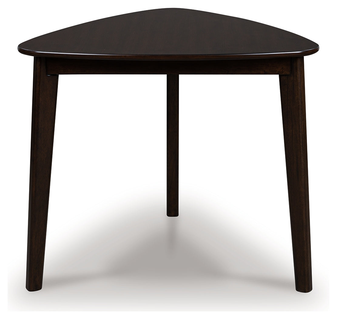 Haines Furniture Outlet - Ashley Furniture - Mallenette Dining Table - Triangle Dining Room Table / Merlot - PCD607-16
