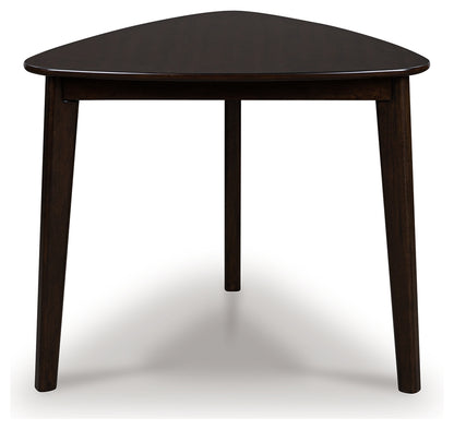 Haines Furniture Outlet - Ashley Furniture - Mallenette Dining Table - Triangle Dining Room Table / Merlot - PCD607-16