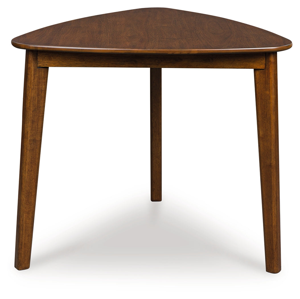 Haines Furniture Outlet - Ashley Furniture - Tameride Dining Table - Triangle Dining Room Table / Brown - PCD609-16