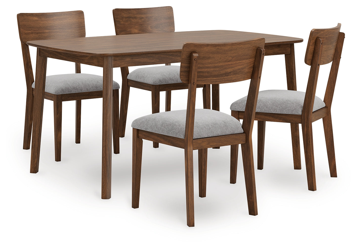 Haines Furniture Outlet - Ashley Furniture - Tameride Dining Table and 4 Chairs (Set of 5) - Dining Room Table Set (5/CN) / Brown - PCD609-225