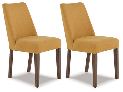 Haines Furniture Outlet - Ashley Furniture - Lyncott Dining Room - Dining Chair (Set of 2) / Mustard/Brown - D615-04X2