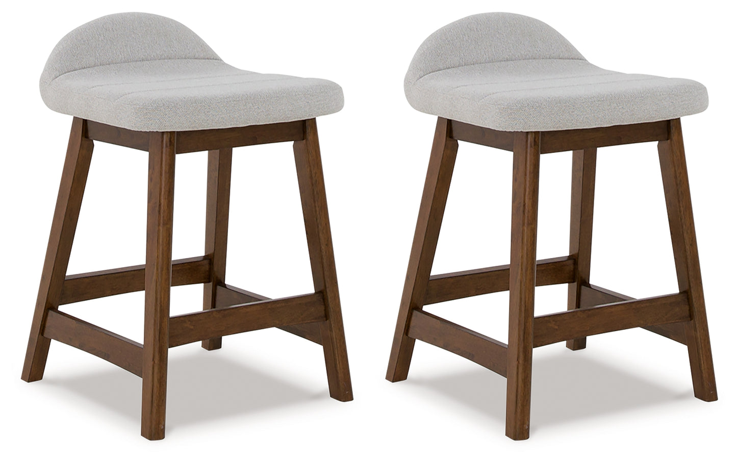 Haines Furniture Outlet - Ashley Furniture - Lyncott Dining Room - Counter Height Bar Stool (Set of 2) / Light Gray/Brown - D615-124X2
