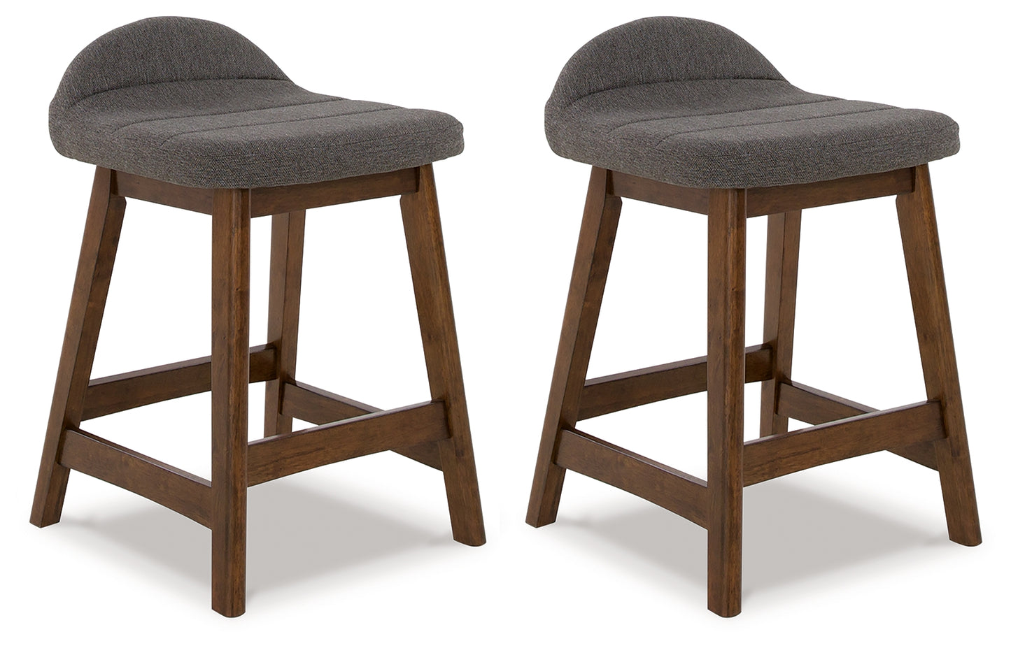 Haines Furniture Outlet - Ashley Furniture - Lyncott Dining Room - Counter Height Bar Stool (Set of 2) / Charcoal/Brown - D615-224X2