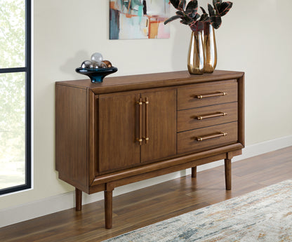 Haines Furniture Outlet - Ashley Furniture - Lyncott Dining Room - Dining Room Server / Brown - D615-60
