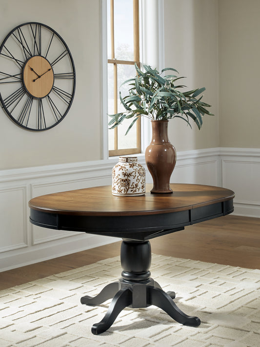 Haines Furniture Outlet - Ashley Furniture - Clorazi Dining Room - Oval DRM Butterfly EXT Table - PCD619-48