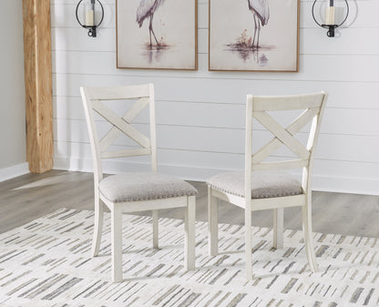 Haines Furniture Outlet - Ashley Furniture - Robbinsdale Dining Room - Dining Chair (Set of 2) / Antique White - D642-01X2