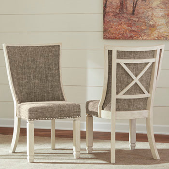 Haines Furniture Outlet - Ashley Furniture - Bolanburg Dining Room - Dining Chair (Set of 2) / Two-tone - D647-02X2