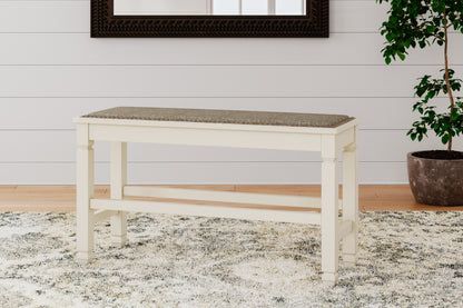 Haines Furniture Outlet - Ashley Furniture - Bolanburg Dining Room - DBL Counter UPH Bench (1/CN) / Two-tone - D647-09