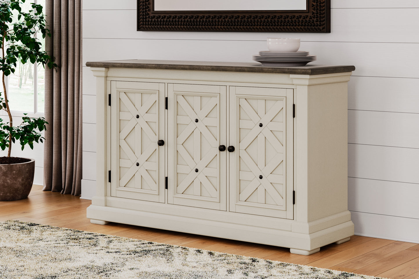 Haines Furniture Outlet - Ashley Furniture - Bolanburg Dining Room - Dining Room Server / Two-tone - D647-60