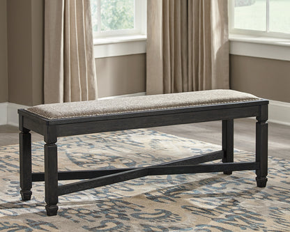 Haines Furniture Outlet - Ashley Furniture - Tyler Creek Dining Room - Upholstered Bench / Black/Grayish Brown - D736-00