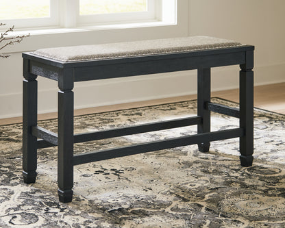 Haines Furniture Outlet - Ashley Furniture - Tyler Creek Dining Room - DBL Counter UPH Bench (1/CN) / Antique Black - D736-09