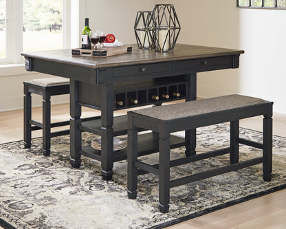 Haines Furniture Outlet - Ashley Furniture - Tyler Creek Dining Room - RECT Dining Room Counter Table / Black/Gray - D736-32