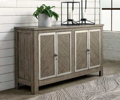 Haines Furniture Outlet - Ashley Furniture - Krystanza Dining Room - Rectangular Dining Room Table / Weathered Gray - D766-25