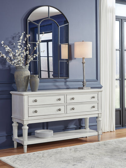 Haines Furniture Outlet - Ashley Furniture - Montelaine Dining Room - Dining Room Server / Antique White - D795-60