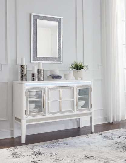 Haines Furniture Outlet - Ashley Furniture - Chalanna Dining Room - Dining Room Server / White - D822-60