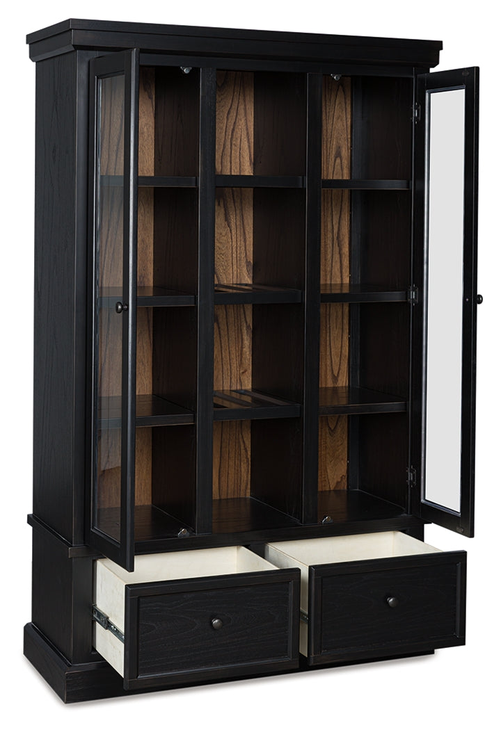 Haines Furniture Outlet - Ashley Furniture - Greddinton Curio - Curio / Black/Brown - PCD824-186
