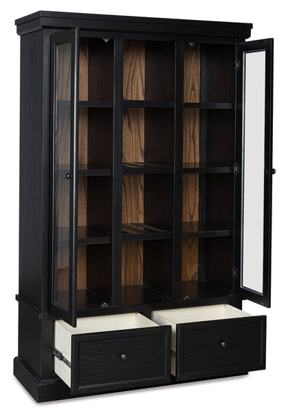 Haines Furniture Outlet - Ashley Furniture - Greddinton Curio - Curio / Black/Brown - PCD824-186