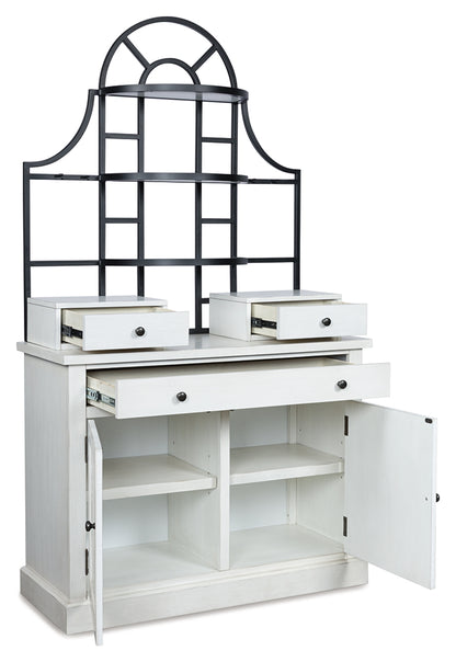 Haines Furniture Outlet - Ashley Furniture - Greddinton Baker's Rack - Baker's Rack / White - PCD824D1