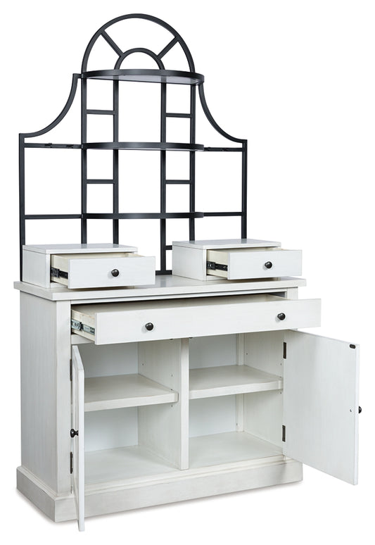 Haines Furniture Outlet - Ashley Furniture - Greddinton Baker's Rack - Baker's Rack / White - PCD824D1