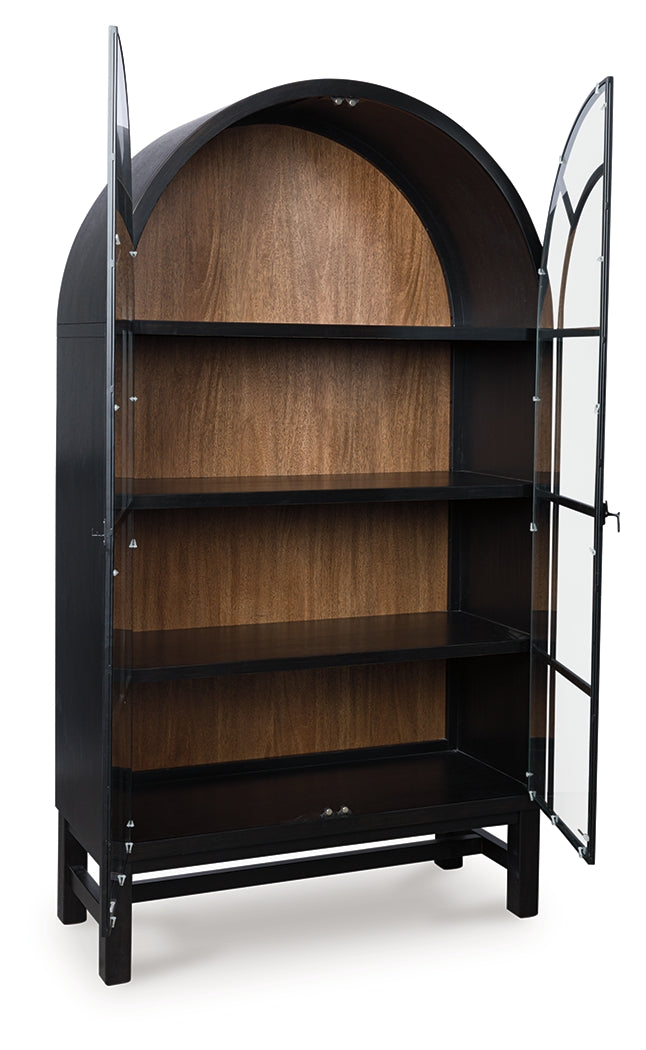 Haines Furniture Outlet - Ashley Furniture - Greddinton Display Cabinet - Display Cabinet / Brown/Black - PCD824-476