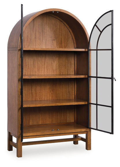 Haines Furniture Outlet - Ashley Furniture - Greddinton Display Cabinet - Display Cabinet / Brown/Black - PCD824-476