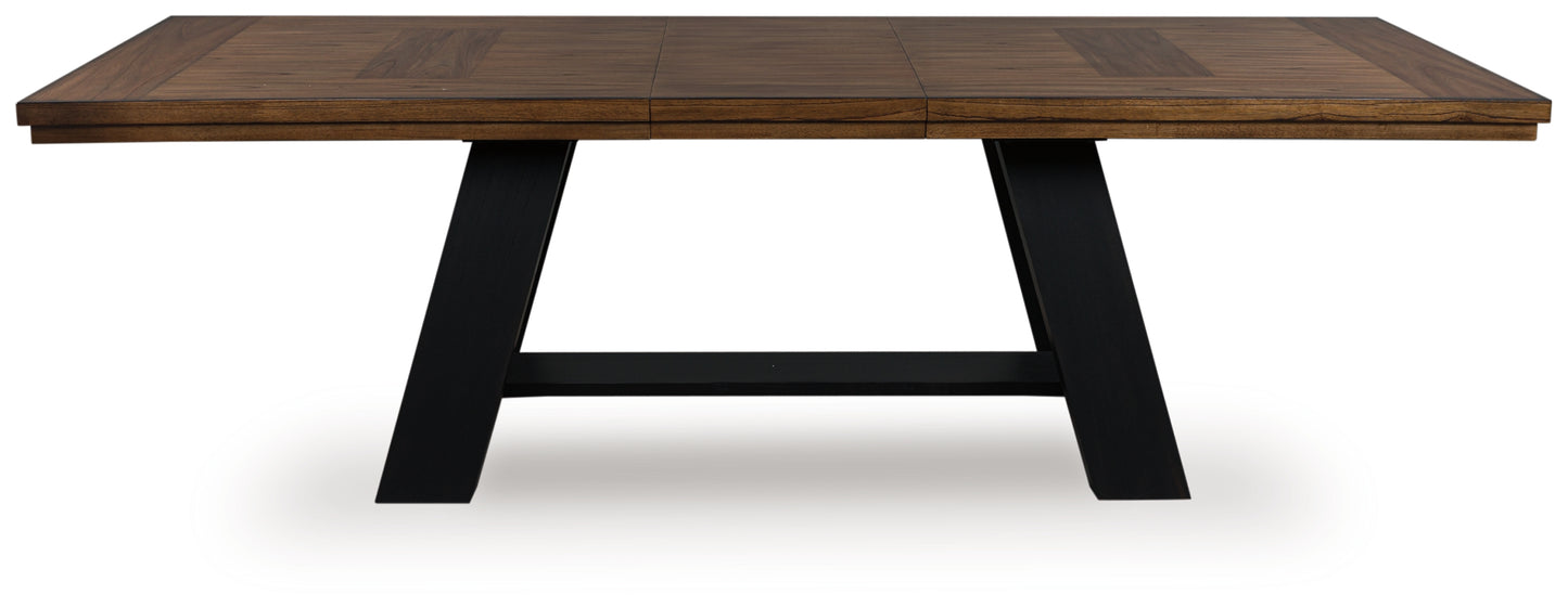 Haines Furniture Outlet - Ashley Furniture - Greddinton Dining Extension Table - Dining Extension Table / Brown/Black - PCD824D11