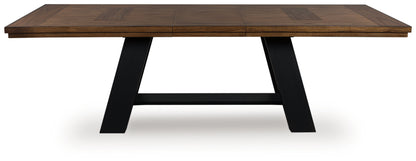 Haines Furniture Outlet - Ashley Furniture - Greddinton Dining Extension Table - Dining Extension Table / Brown/Black - PCD824D11