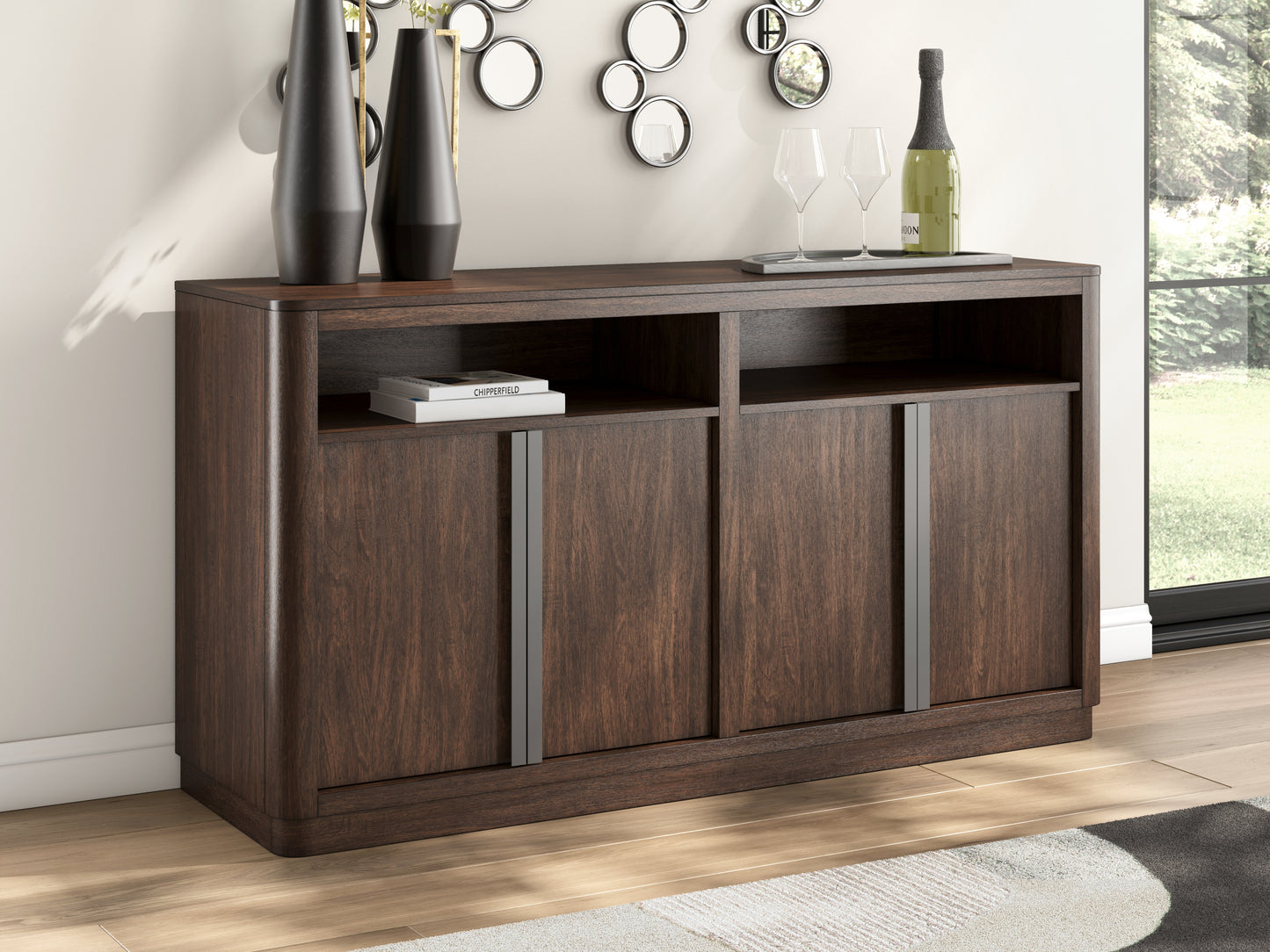 Haines Furniture Outlet - Ashley Furniture - Dilenno Dining Server - Dining Room Server / Dark Brown - PCD857-60