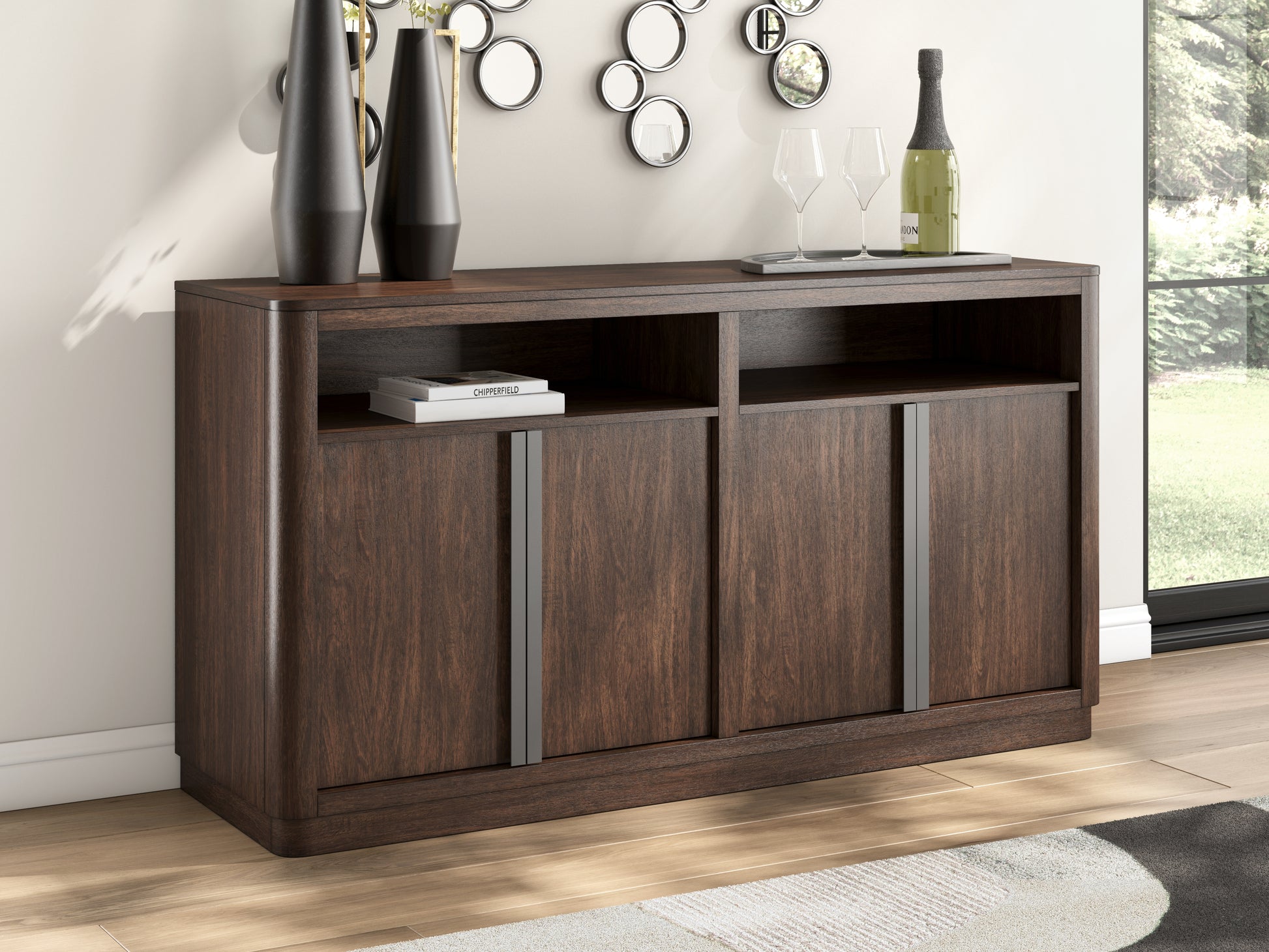 Haines Furniture Outlet - Ashley Furniture - Dilenno Dining Server - Dining Room Server / Dark Brown - PCD857-60
