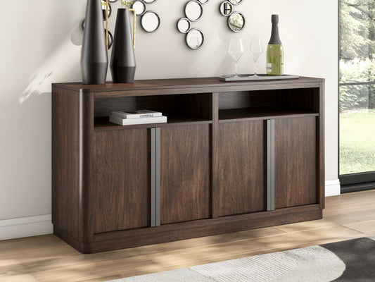 Haines Furniture Outlet - Ashley Furniture - Dilenno Dining Server - Dining Room Server / Dark Brown - PCD857-60
