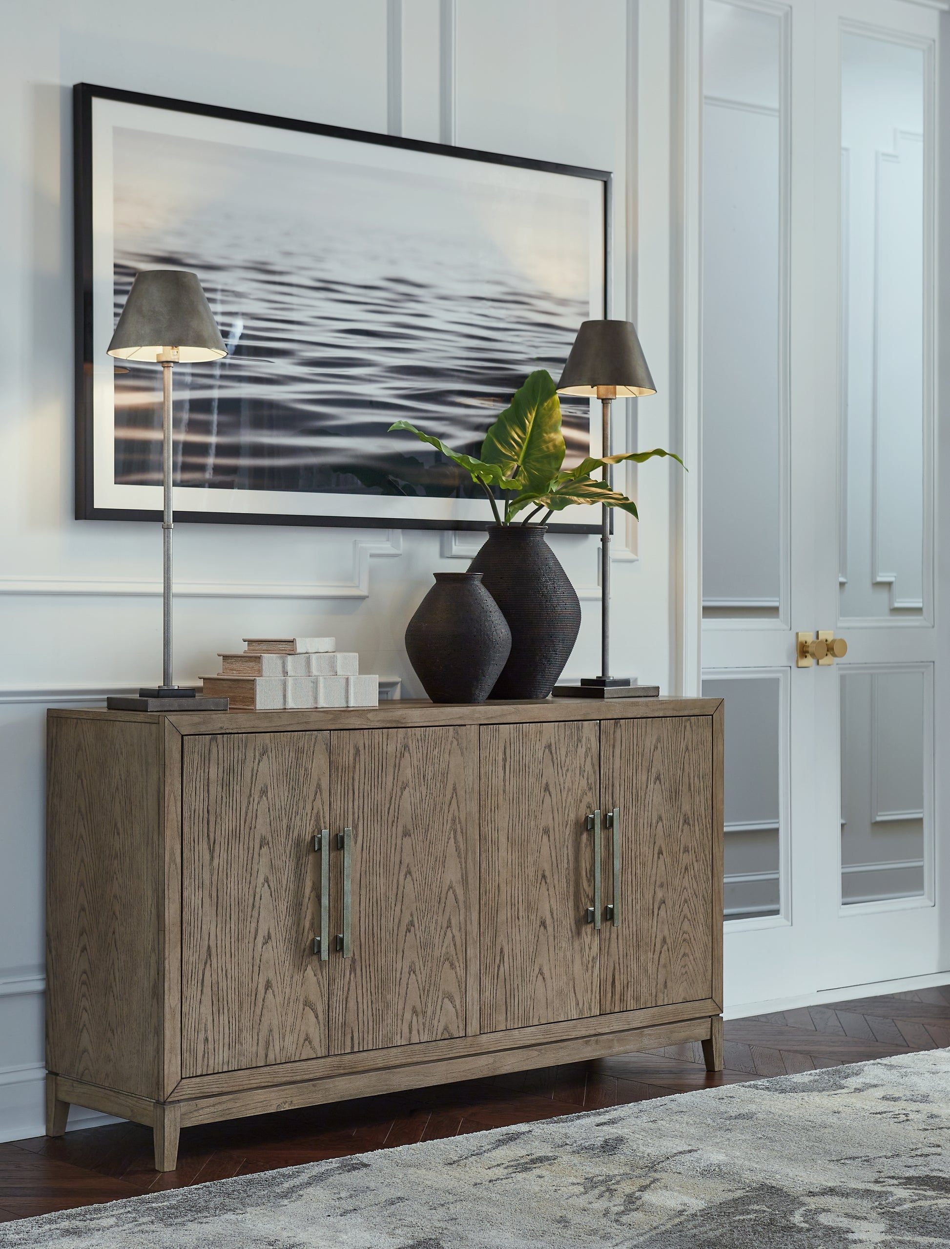 Haines Furniture Outlet - Ashley Furniture - Chrestner Dining Room - Dining Room Server / Gray - D983-60