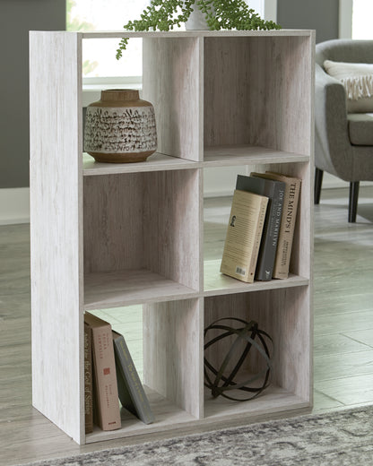 Haines Furniture Outlet - Ashley Furniture - Paxberry Six Cube Organizer - Six Cube Organizer / Whitewash - EA1811-3X2