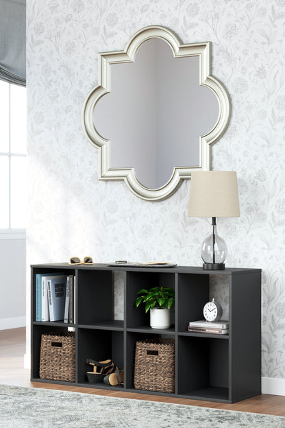 Haines Furniture Outlet - Ashley Furniture - Langdrew Eight Cube Organizer - Eight Cube Organizer / Black - EA4957-4X2